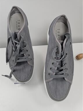 Traq by Alegria Gray Mesh Sneakers